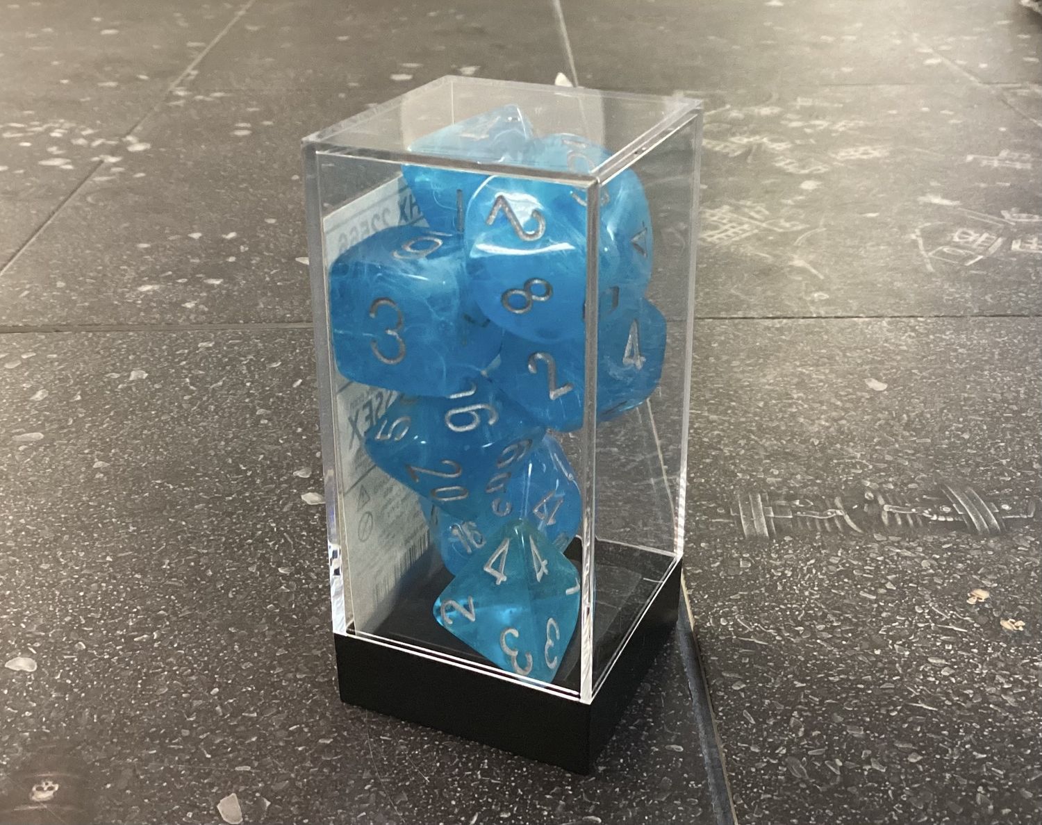Chessex Luminary Sky/Silver Mega-hedral 7-Die Set