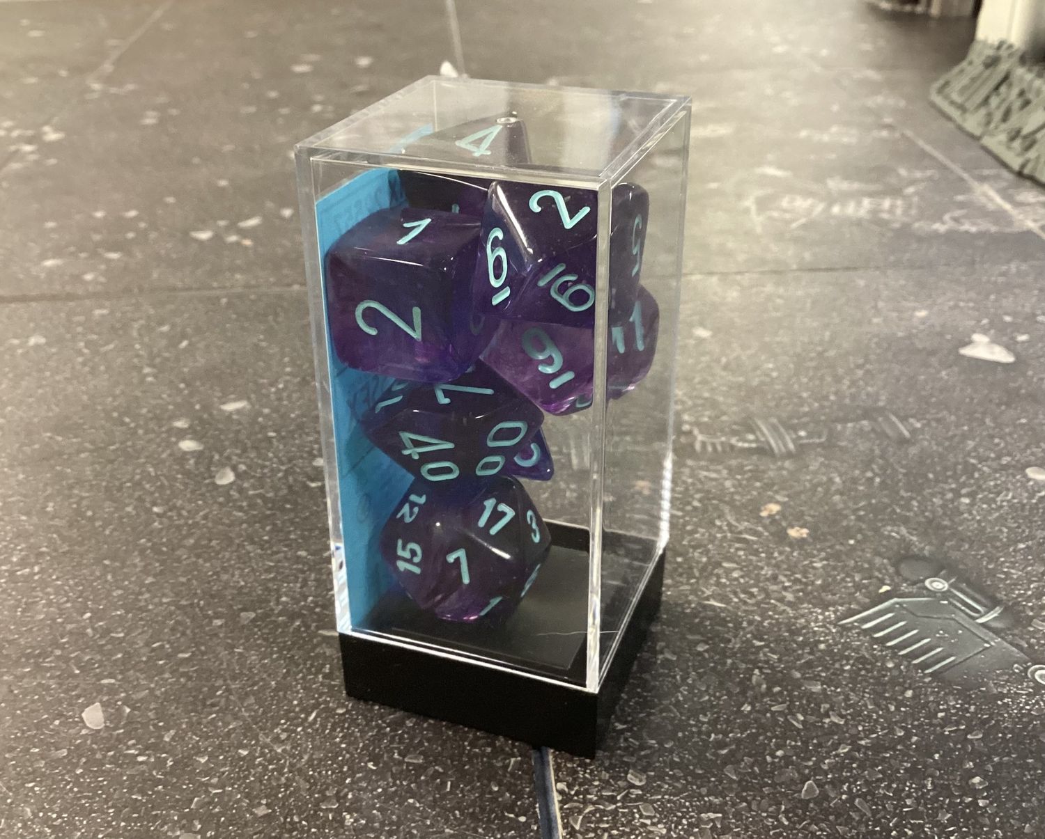 Chessex Nebula Nocturnal/Turquoise Mega-hedral 7-Die Set