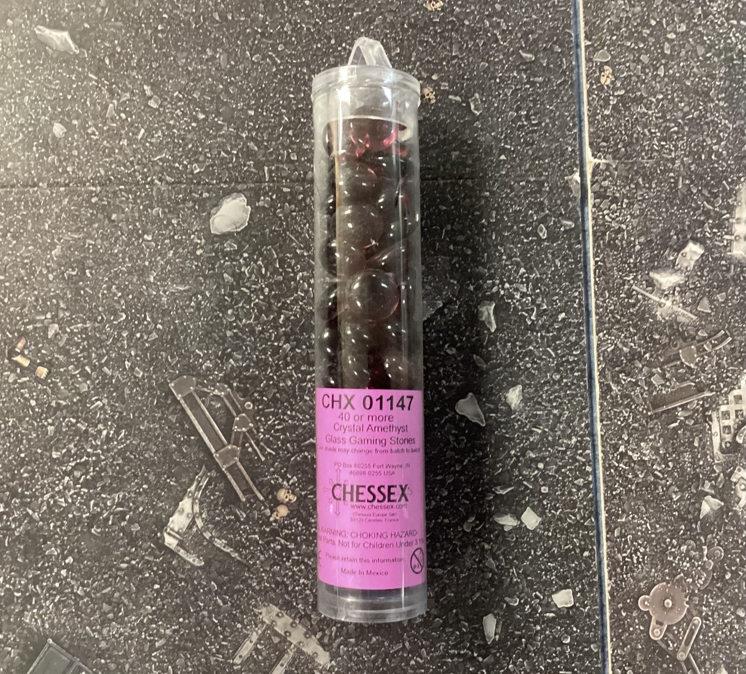Chessex Crystal Amethyst Glass Gaming Stones