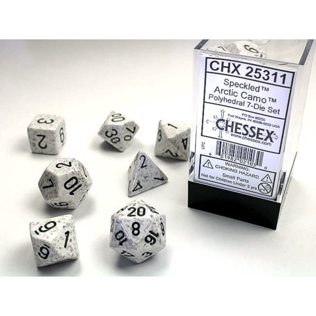 Chessex Speckled Arctic Camo Polyhedral 7-Die Set