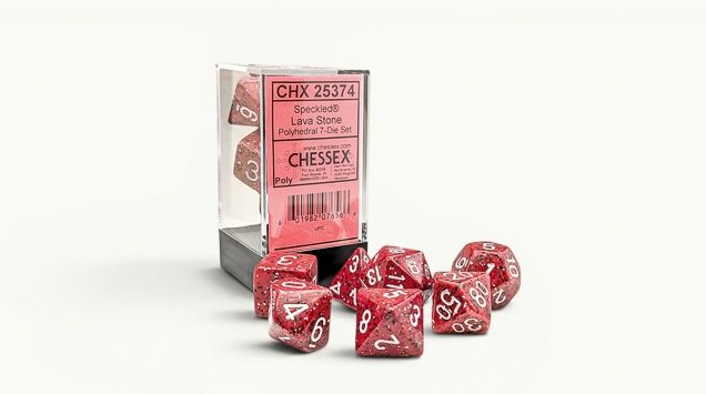 Speckled Lava Stone Polyhedral 7-Dice Set