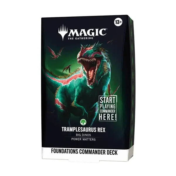 Magic The Gathering Tramplesaurus Rex Foundations Commander Deck