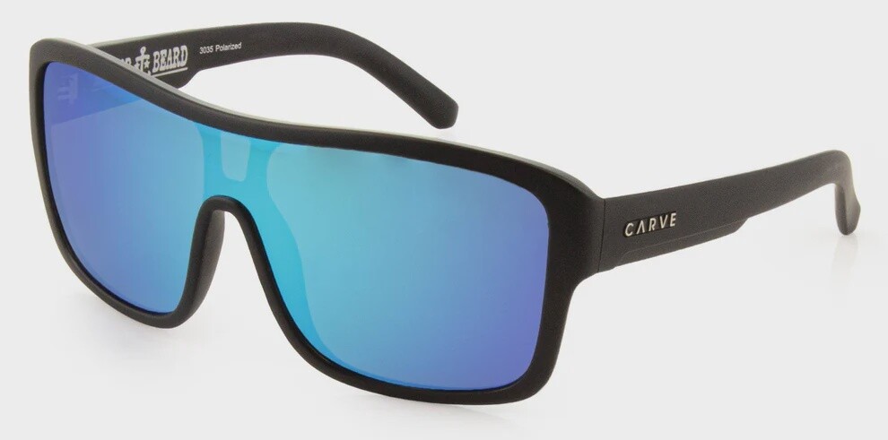 CARVE| ANCHOR BEARD - MATT BLACK BLUE POLARISED IRIDIUM