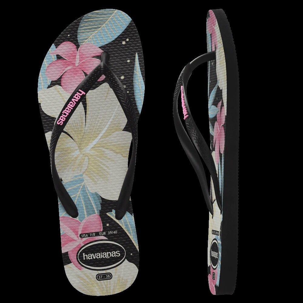 SLIM FLORAL THONG