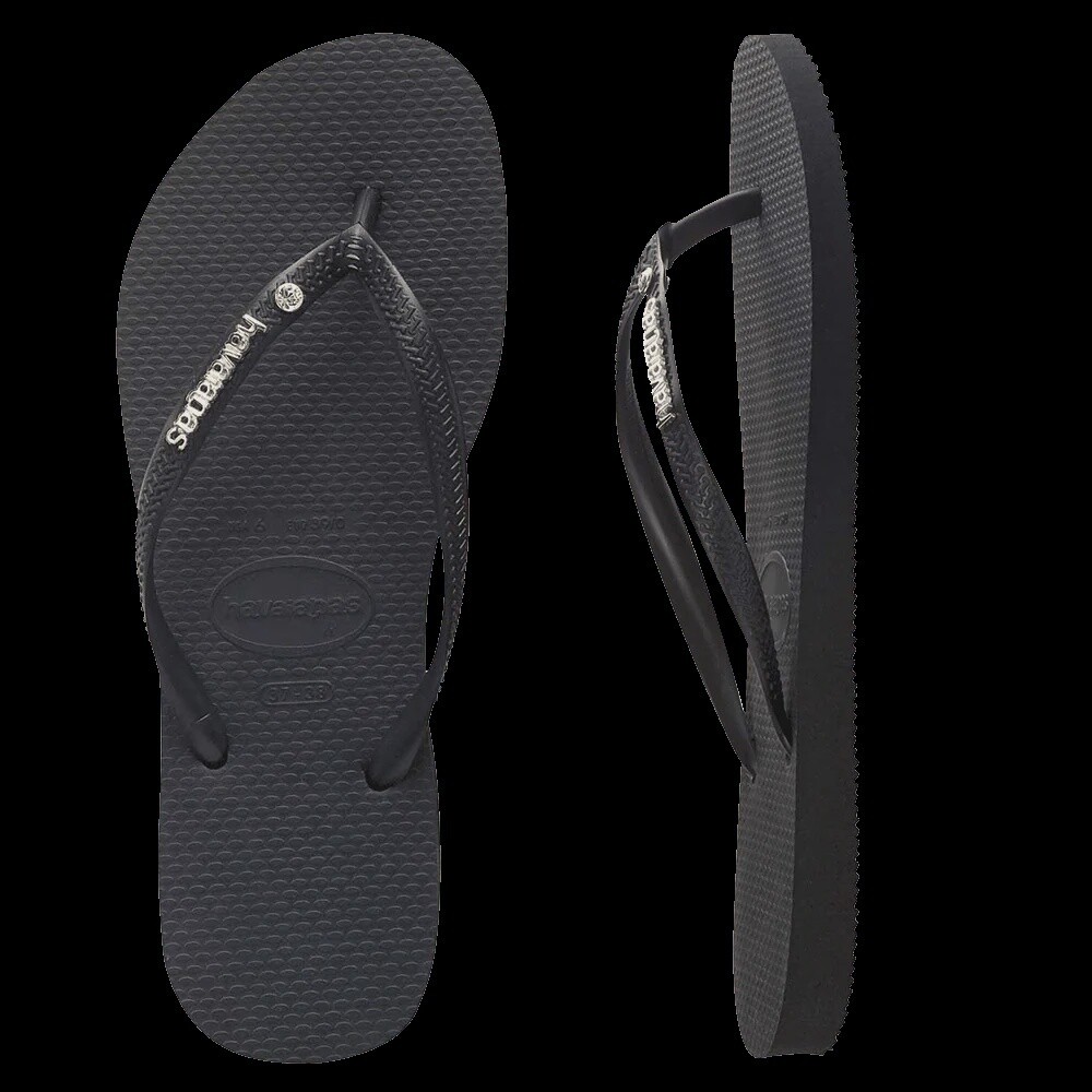 SLIM METAL LOGO CRYSTAL BLACK