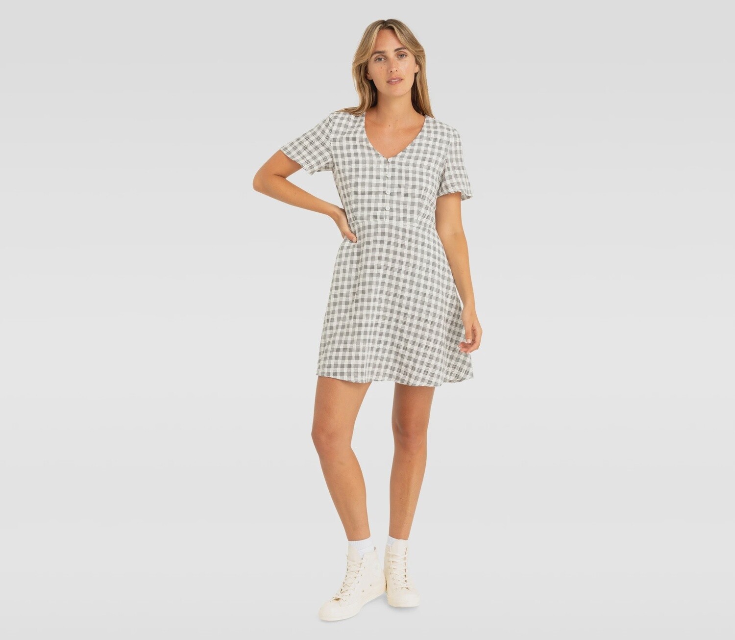 CHECK MINI DRESS
