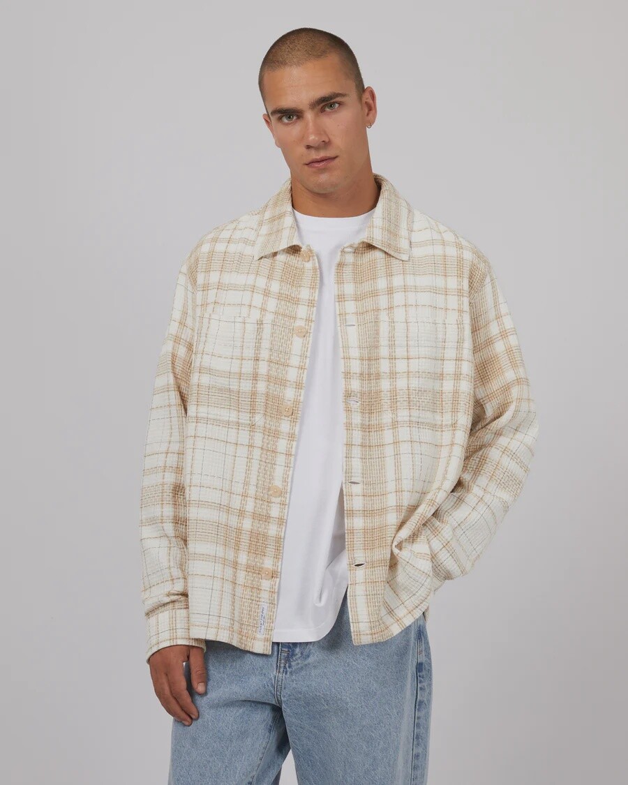 Check Seersucker Overshirt