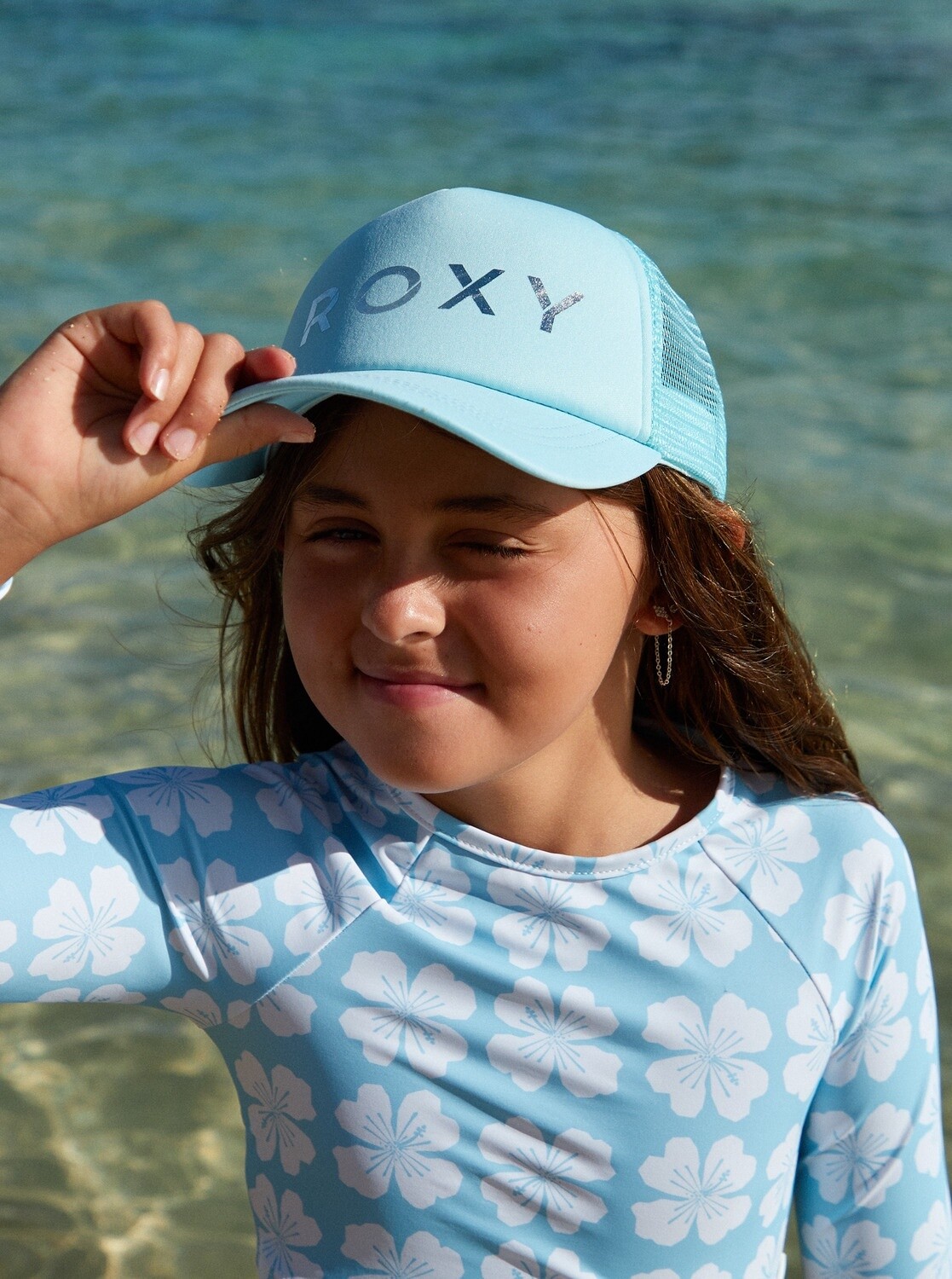 GIRLS REGGAE TOWN TRUCKER CAP, Colour: CLEAR SKY, Size: 1SZ