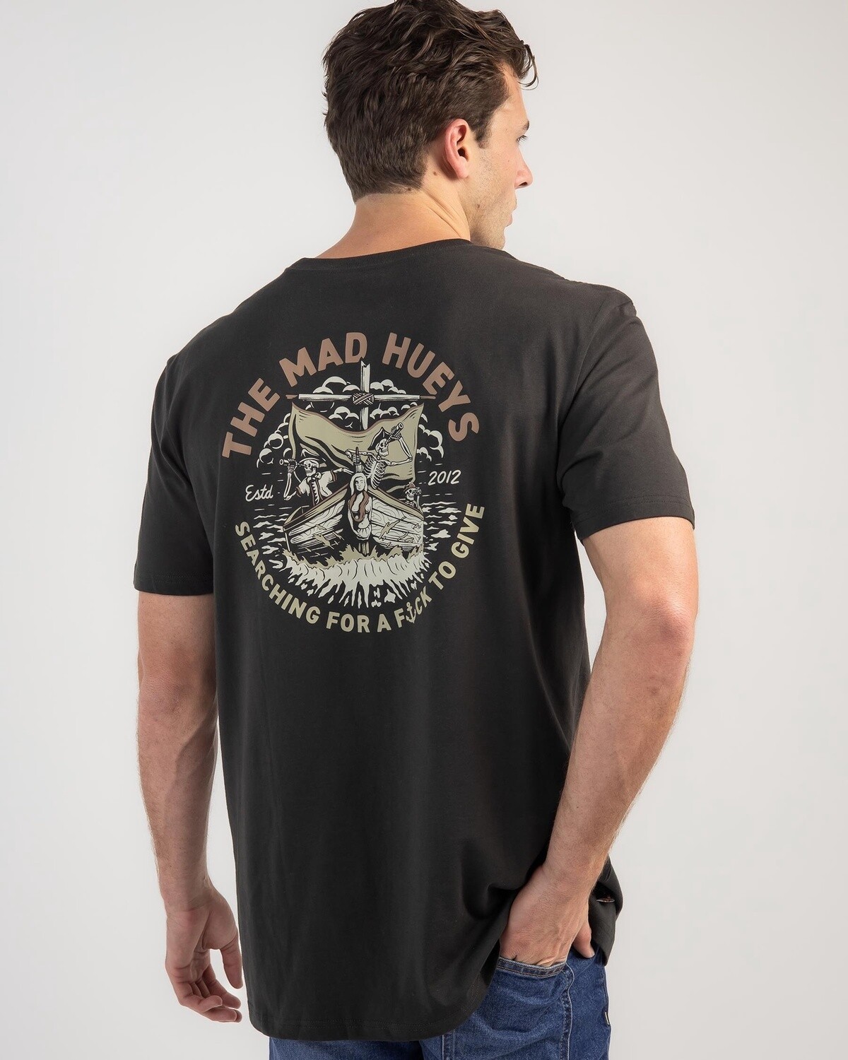 SEARCHING FOR A FK TO GIVE  SS TEE - VINTAGE BLACK