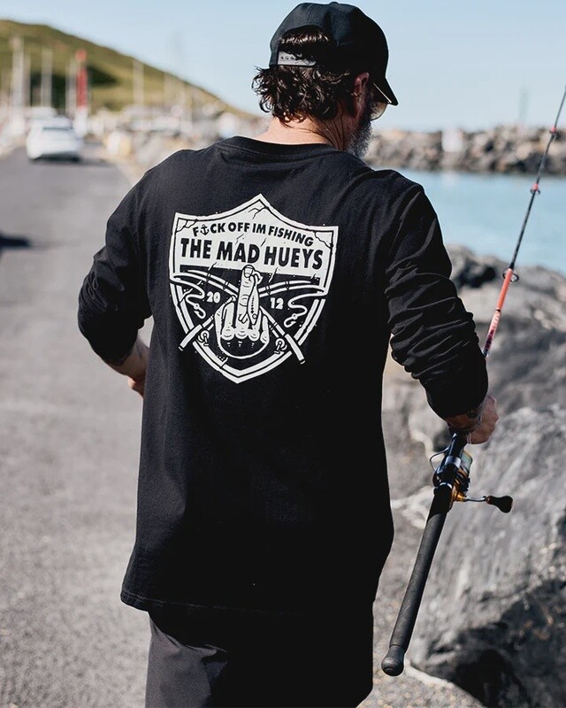 RAIDER FK OFF FISHING | LS TEE - BLACK