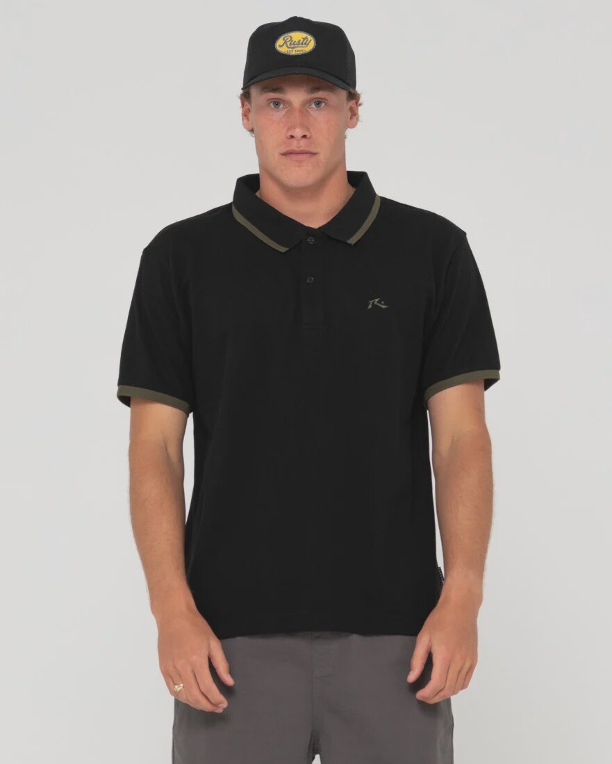 19TH HOLE TIPPED SHORT SLEEVE POLO