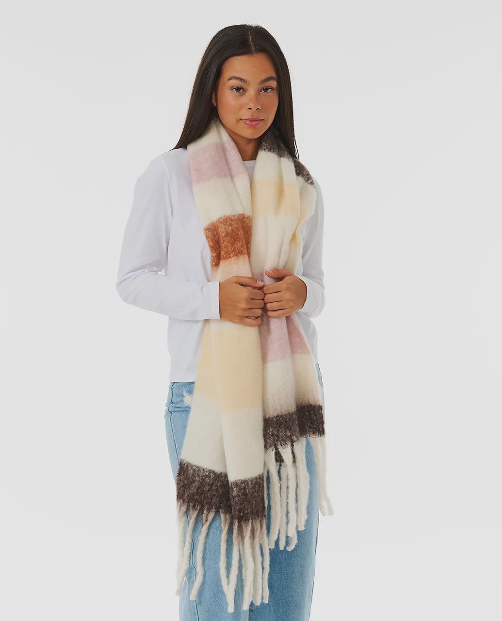 SESSIONS OVERSIZED SCARF, Colour: MULTICO, Size: 1SZ