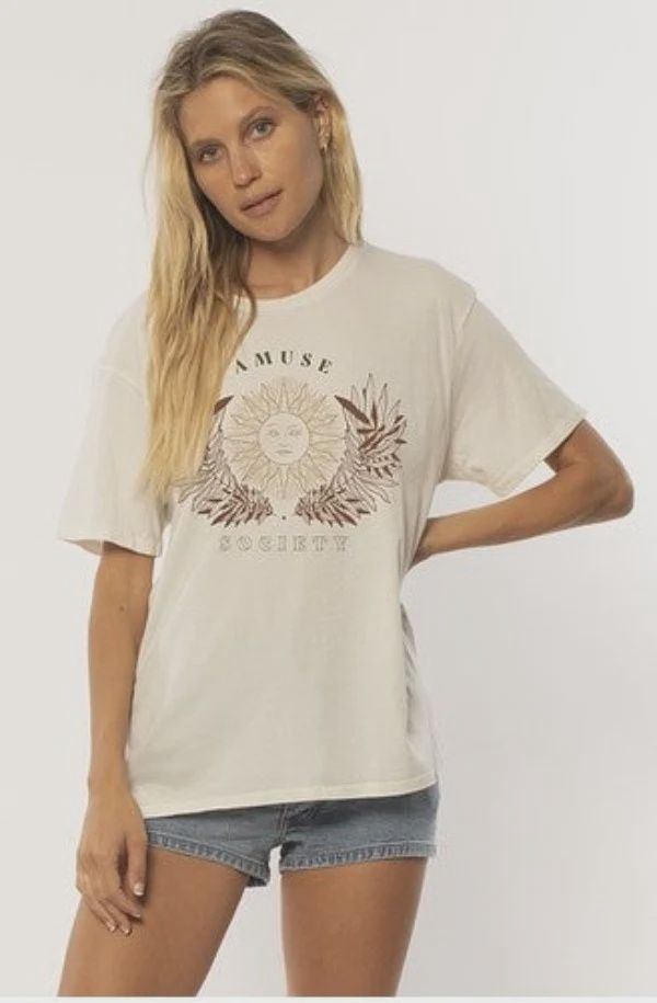 ALL SUNSHINE SS BOYFRIEND KNIT TEE