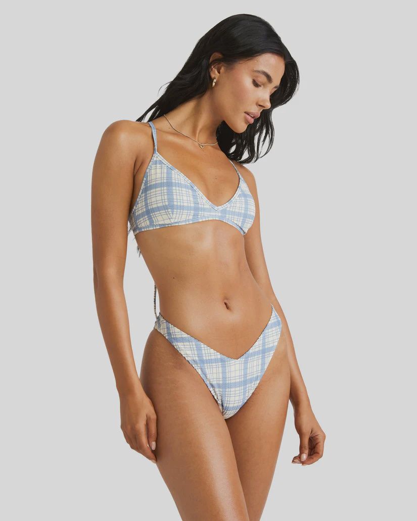 RVCA| VINTAGE PLAID V MEDIUM FRENCH BIKINI BOTTOM