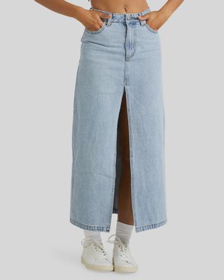 RVCA| DENIM MIDI SKIRT