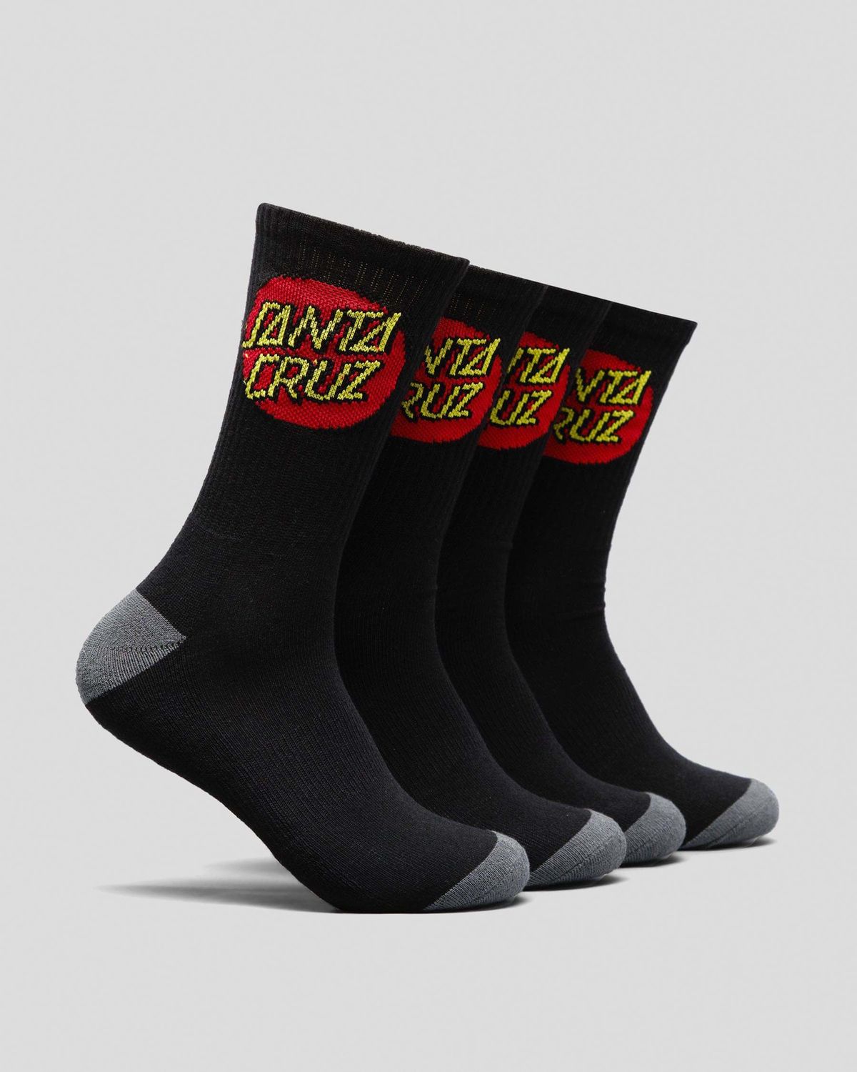 SANTA CRUZ| CLASSIC DOT CREW SOCKS 4 PACK