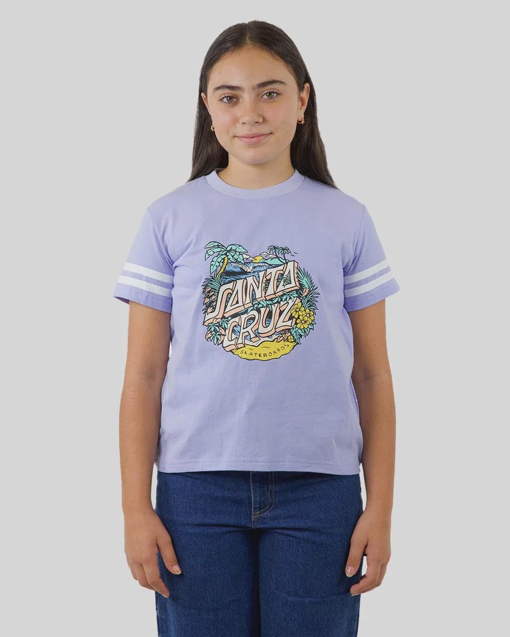SANTA CRUZ| ALOHA DOT FRONT TEE - GIRLS