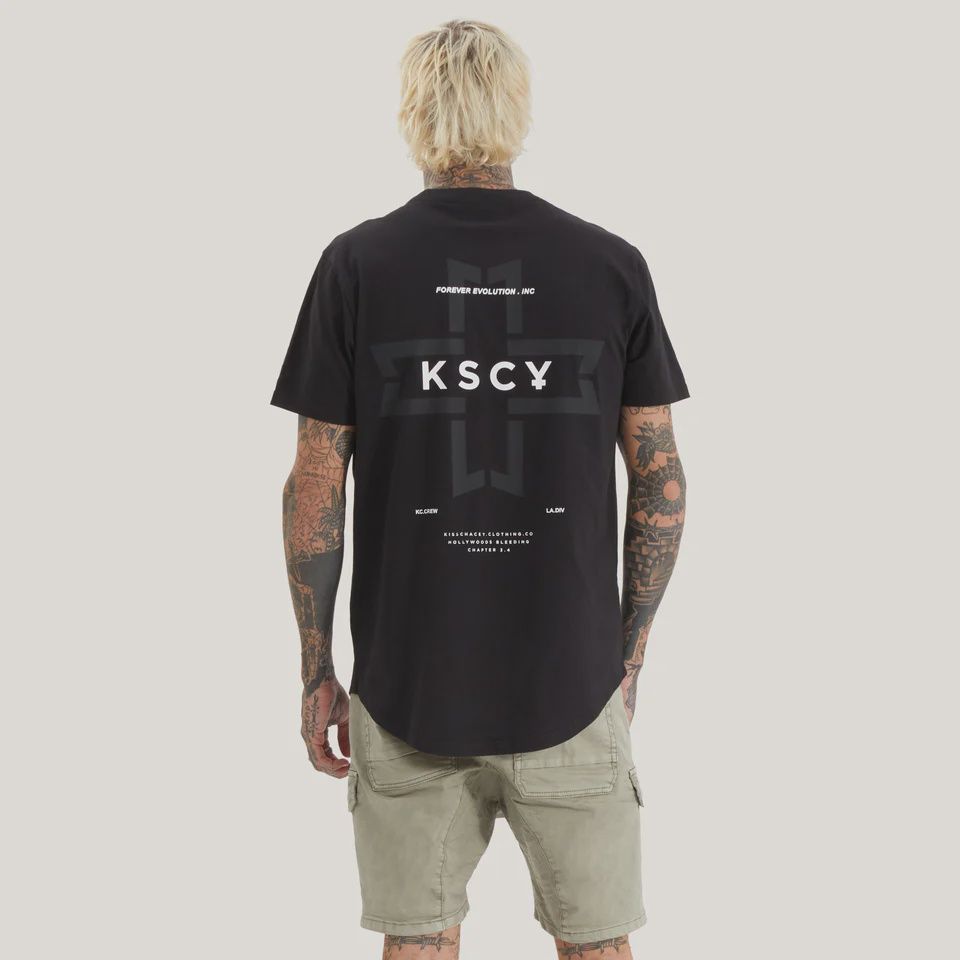 KISS CHACEY| GRAVEL DUAL CURVED TEE