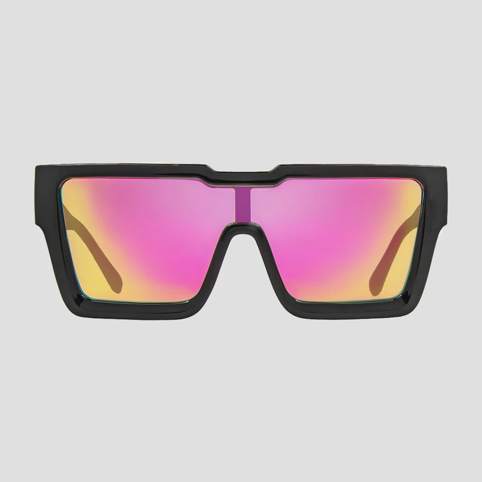 CARVE| THE VEGAS - GLOSS BLACK, GREY LENS WITH PINK IRIDIUM