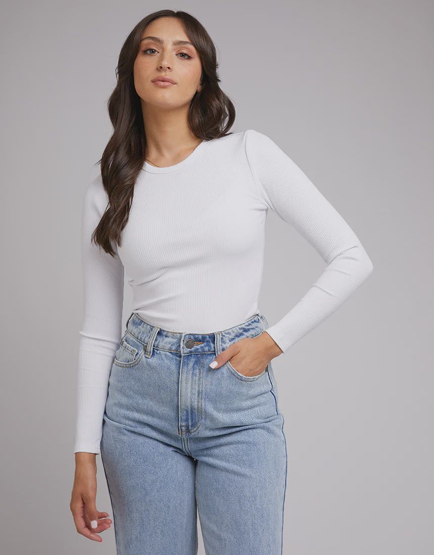 ALL ABOUT EVE| EVE RIB BABY LONG SLEEVE TEE