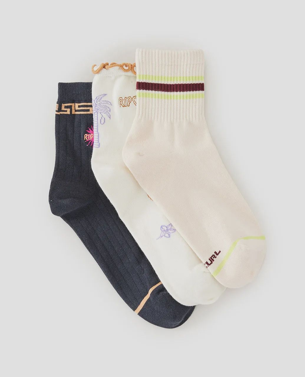 RIPCURL| MIXED SOCKS 3 PACK - MULTICO