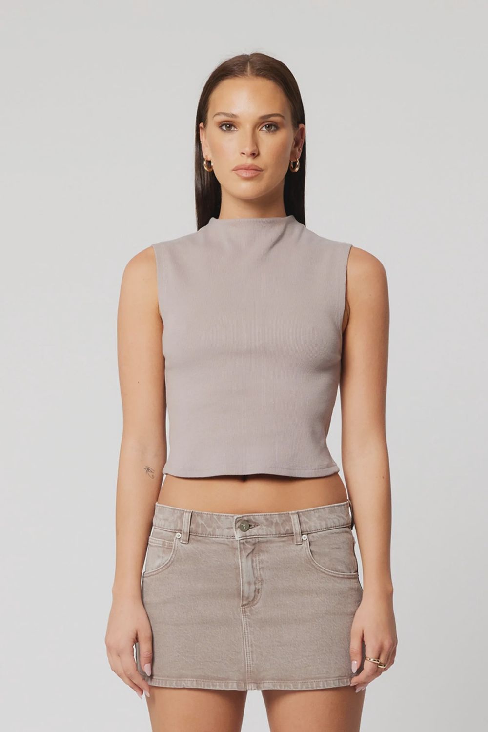 ABRAND | HEATHER ICON MOCK NECK