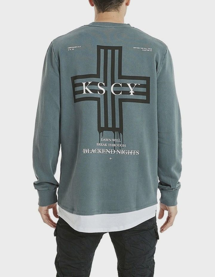 KSCY | KENWOOD LAYERED SWEATER, Colour: PIGMENT DARK SLATE, Size: S