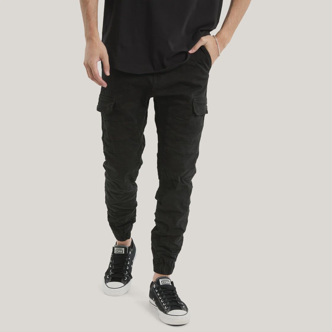 KSCY | SALEM CARGO JOGGER, Colour: VINTAGE BLACK, Size: 30