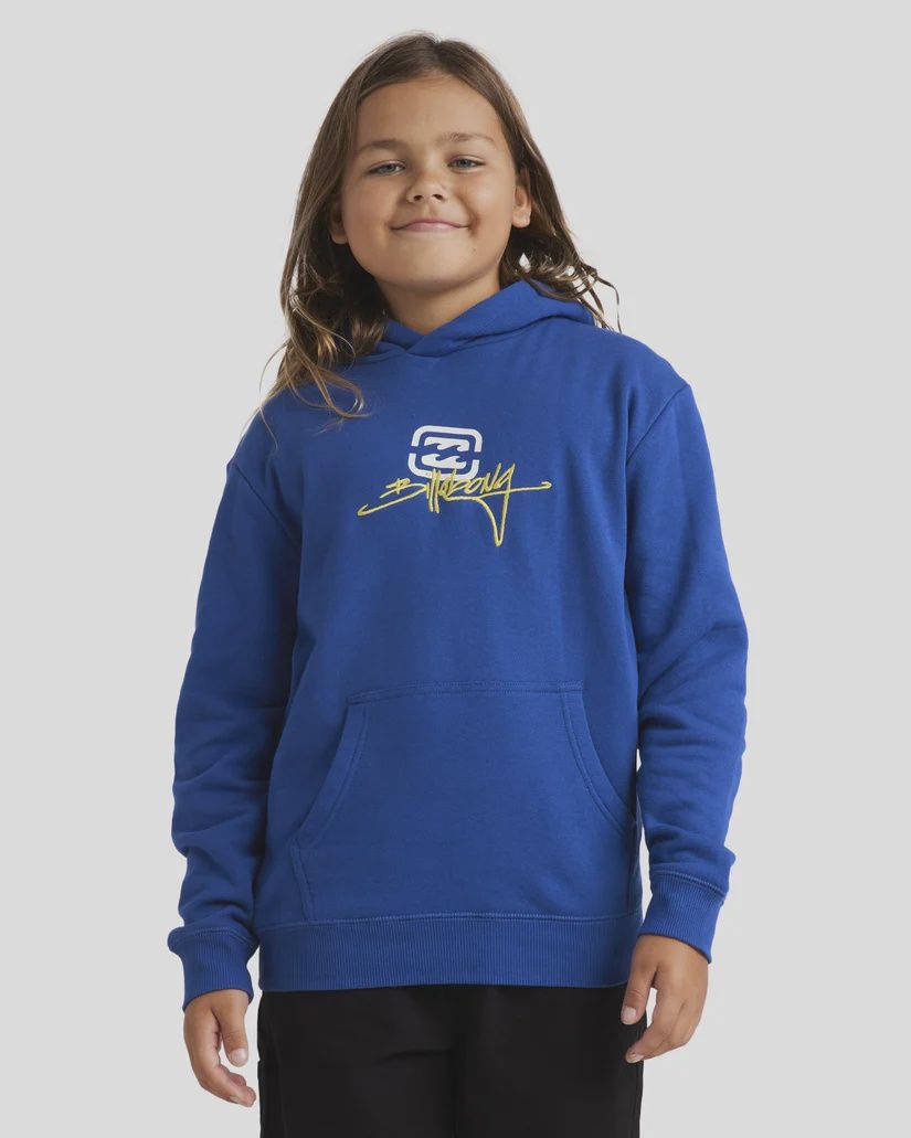 BILLABONG | OG POP SCRIPT HOOD - BOYS, Colour: DARK COBALT, Size: 8