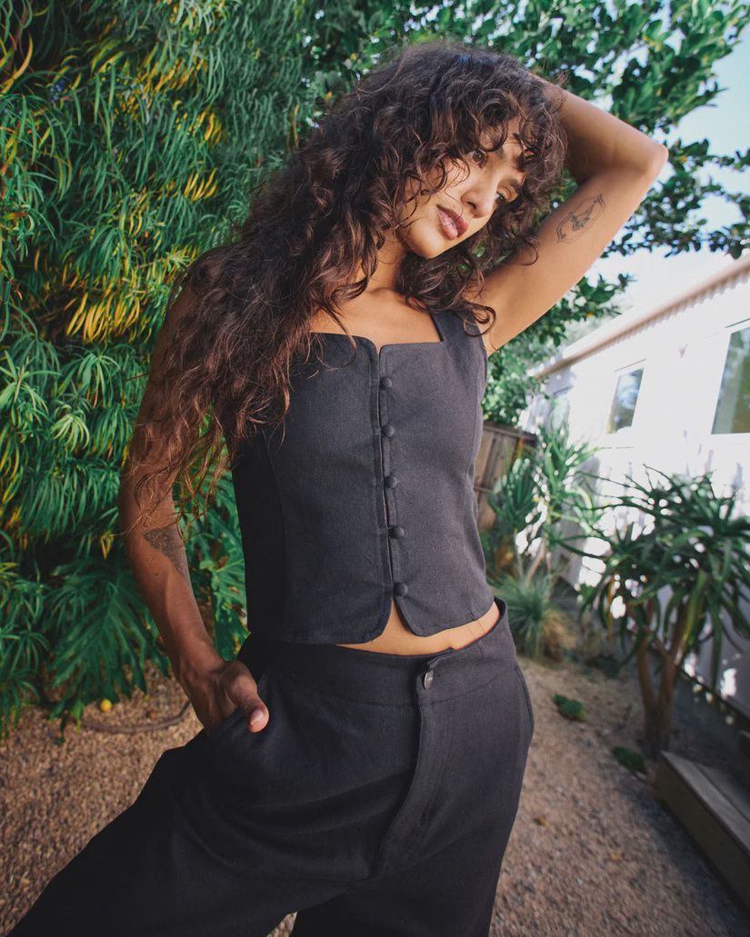 RVCA | WOMENS BONNIE BUTTON TANK TOP