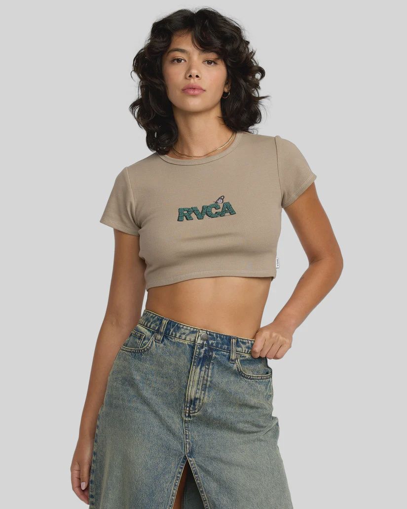 RVCA | WOMENS STONED HALF T-SHIRT
