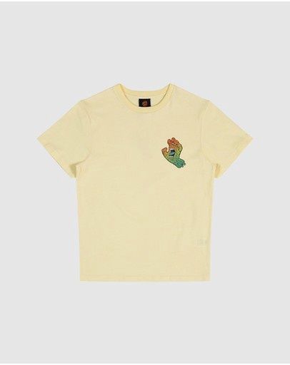 SANTA CRUZ | LETTER HAND FADE SHORT SLEEVE BOYS TEE, Colour: BUTTER, Size: 8