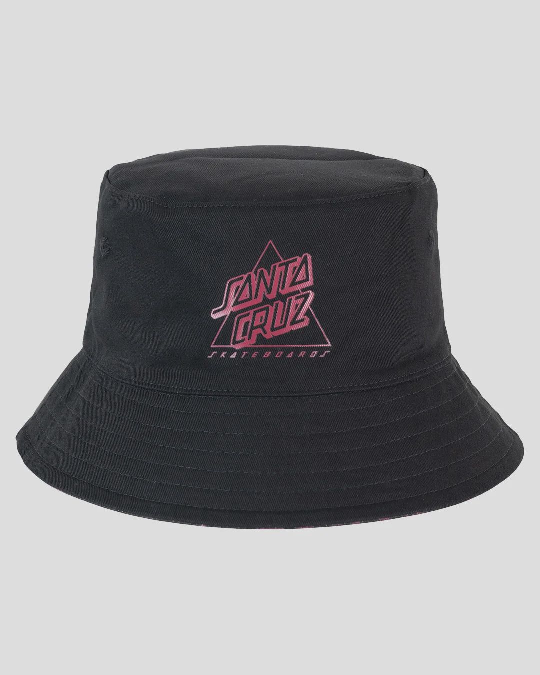 SANTA CRUZ | NOT A DOT HOLLOW REVERSIBLE BUCKET HAT, Colour: MAROON TIE DYE/BLACK, Size: OSFM