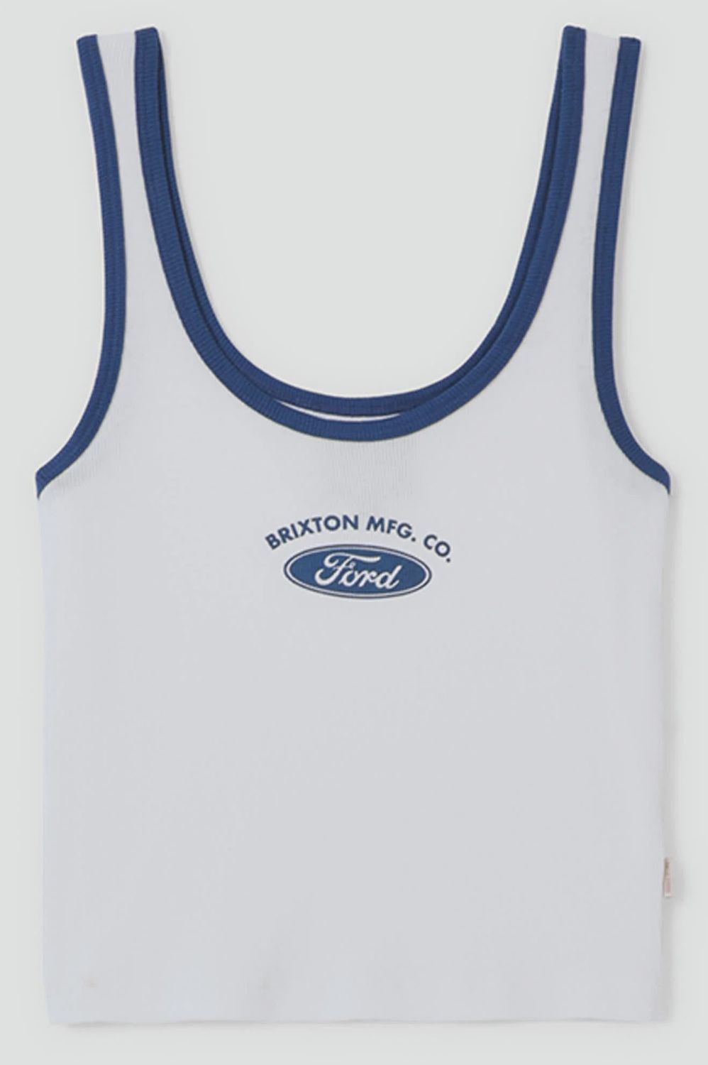 BRIXTON | FORD BANNER RINGER WOMANS TANK TOP, Colour: WIMBLEDON WHITE, Size: XS