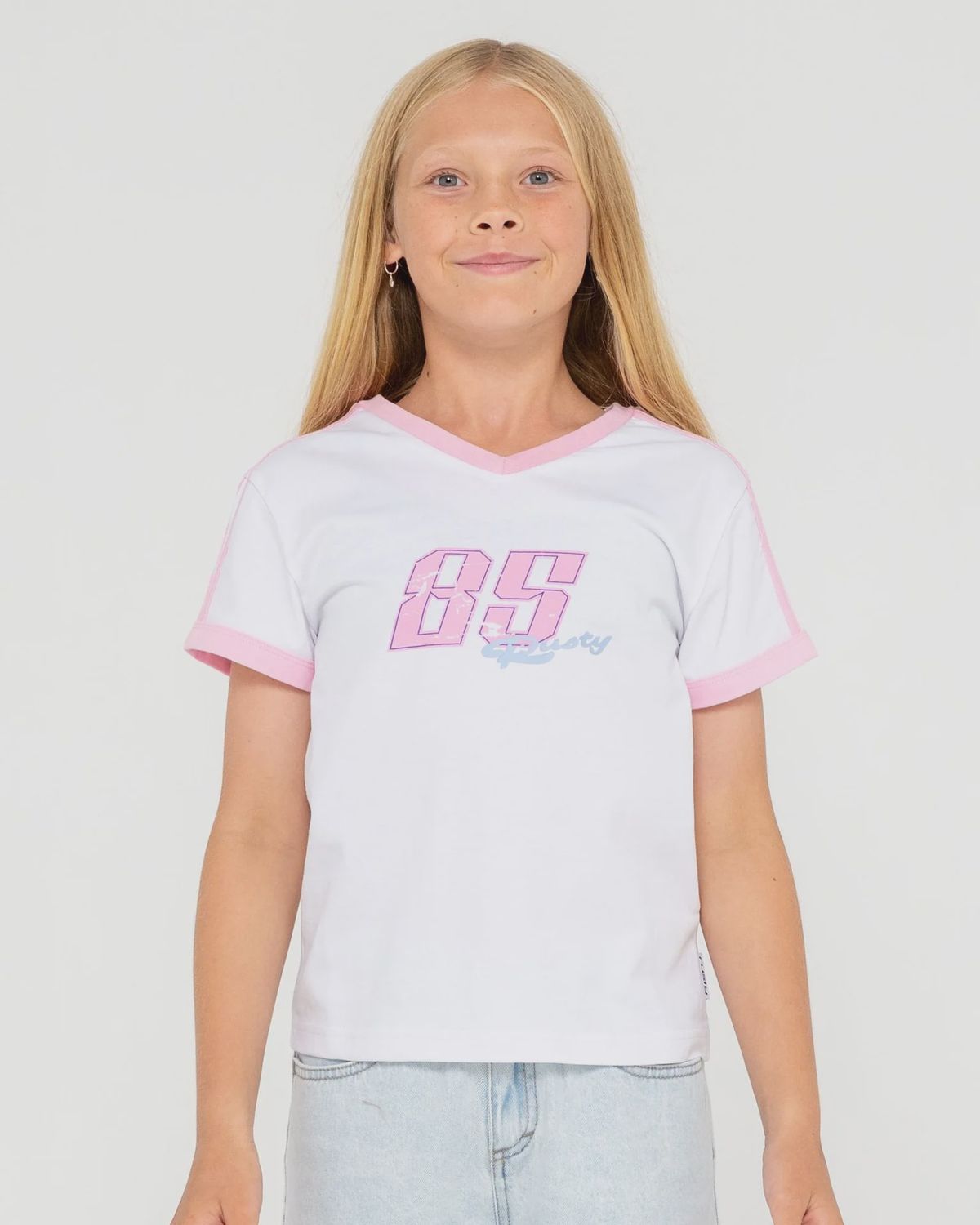 RUSTY | LE BABY TEE, Colour: WHITE, Size: 8