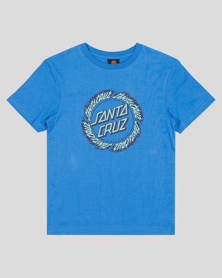 SANTA CRUZ | FLAME RINGED DOT FRONT BOYS TEE