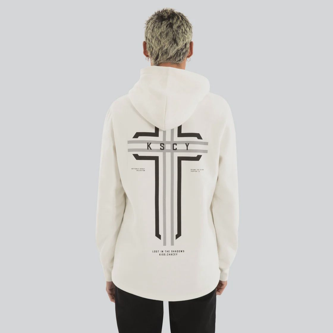 KSCY | OUTPOST DUAL CURVED HOODIE, Colour: CREAM, Size: S