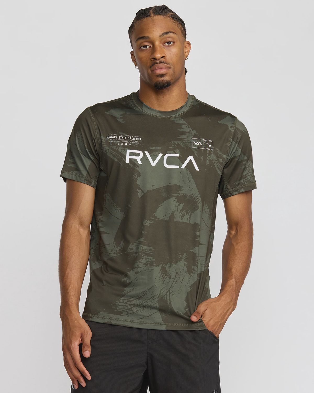 RVCA | HAWAII SPORT VENT SS, Colour: ISLAND CAMO, Size: S