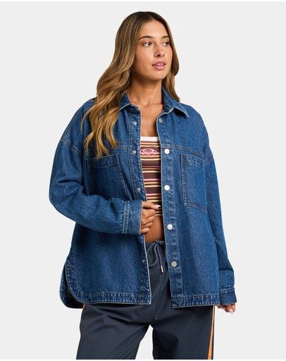 ROXY | WOMANS BACKSLIDER DENIM JACKET, Colour: BLUE, Size: S