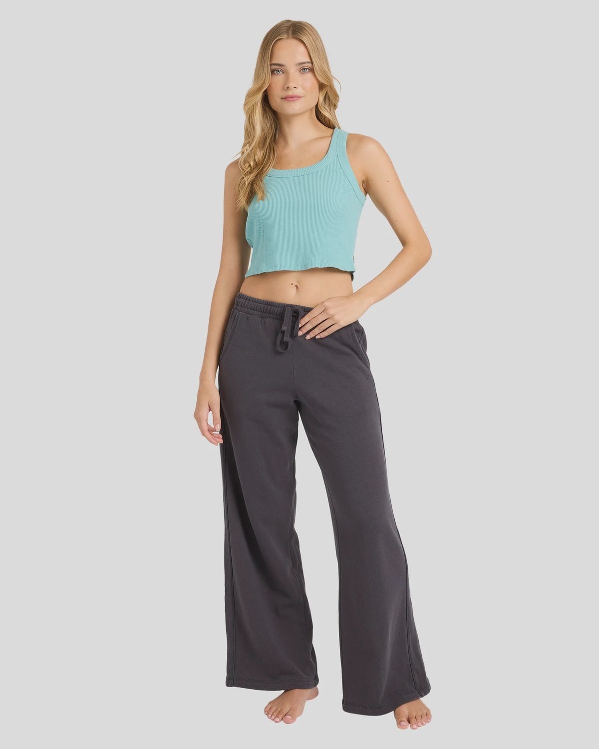 BILLABONG | WOMANS THE AVERY WIDE LEG TRACKPANTS, Colour: BLACK SANDS, Size: XS/6