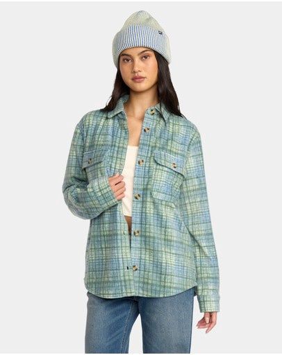 BILLABONG | WOMANS  FORGE FLEECE FLANNEL SHIRT, Colour: MULTI, Size: 8