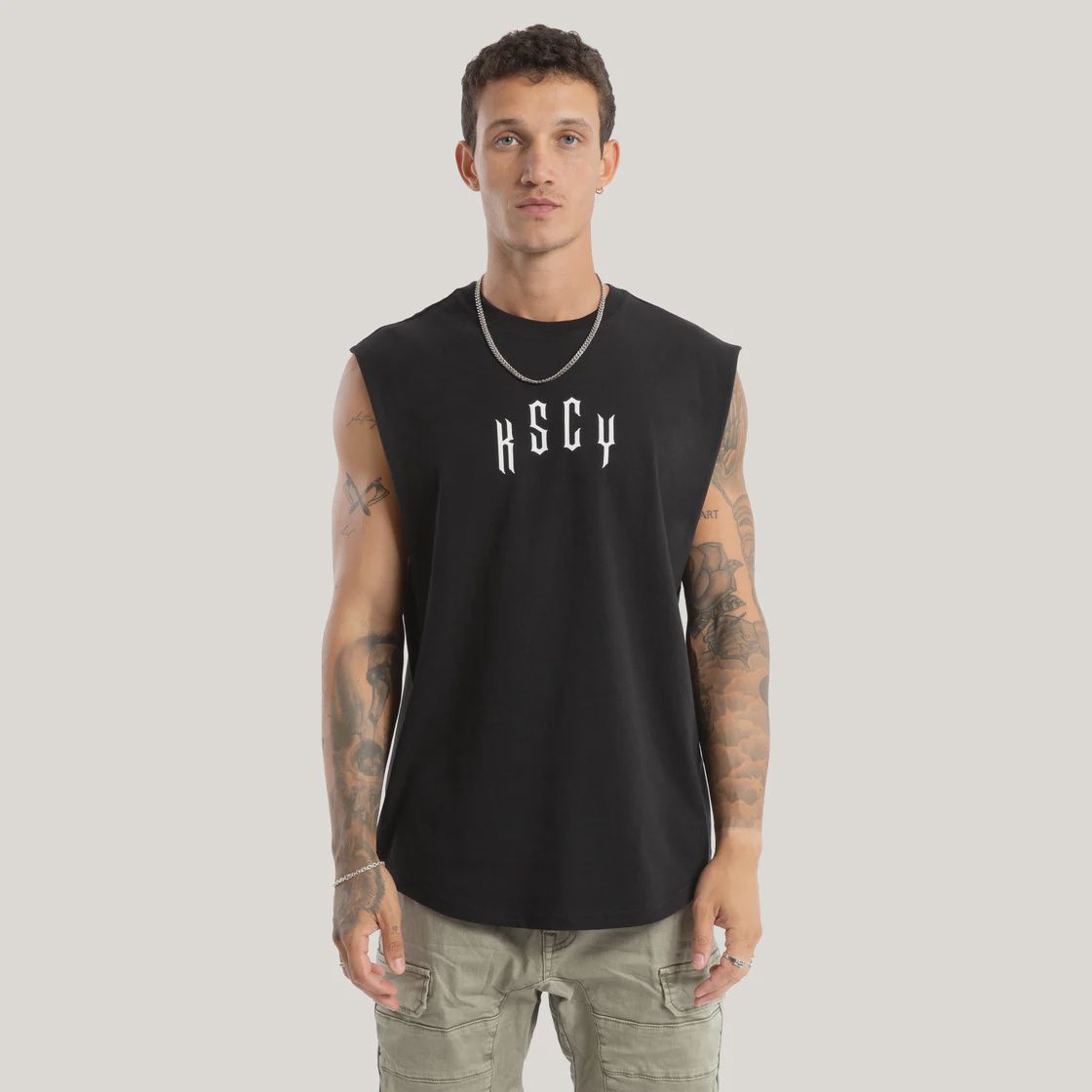 KSCY | TRAPPED DUAL CURVED MUSCLE, Colour: JET BLACK, Size: S