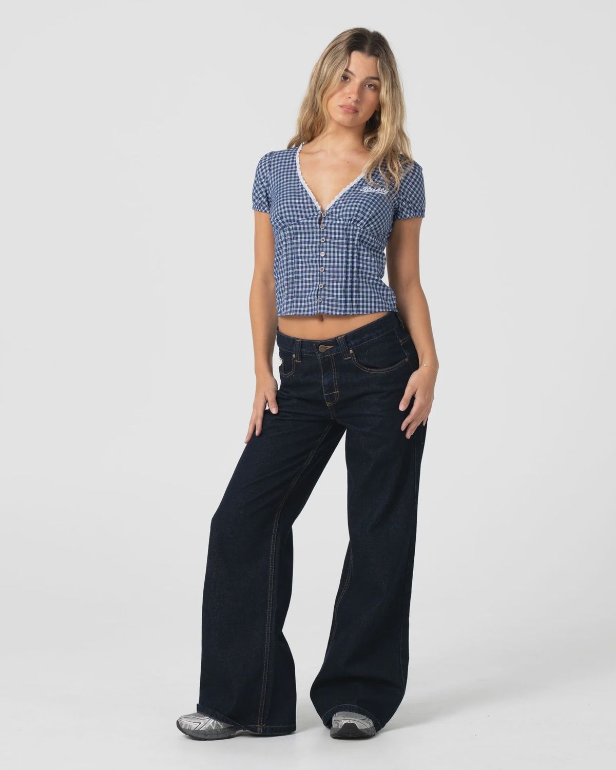 RUSTY | WENDY WIDE LOW RISE DENIM JEAN