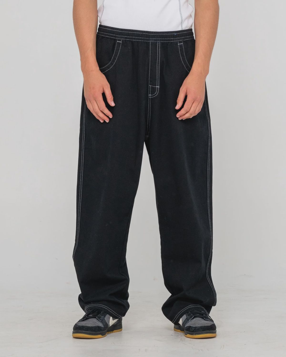 RUSTY | FLIP DADDY ELASTIC PANT, Colour: BLACK, Size: 30