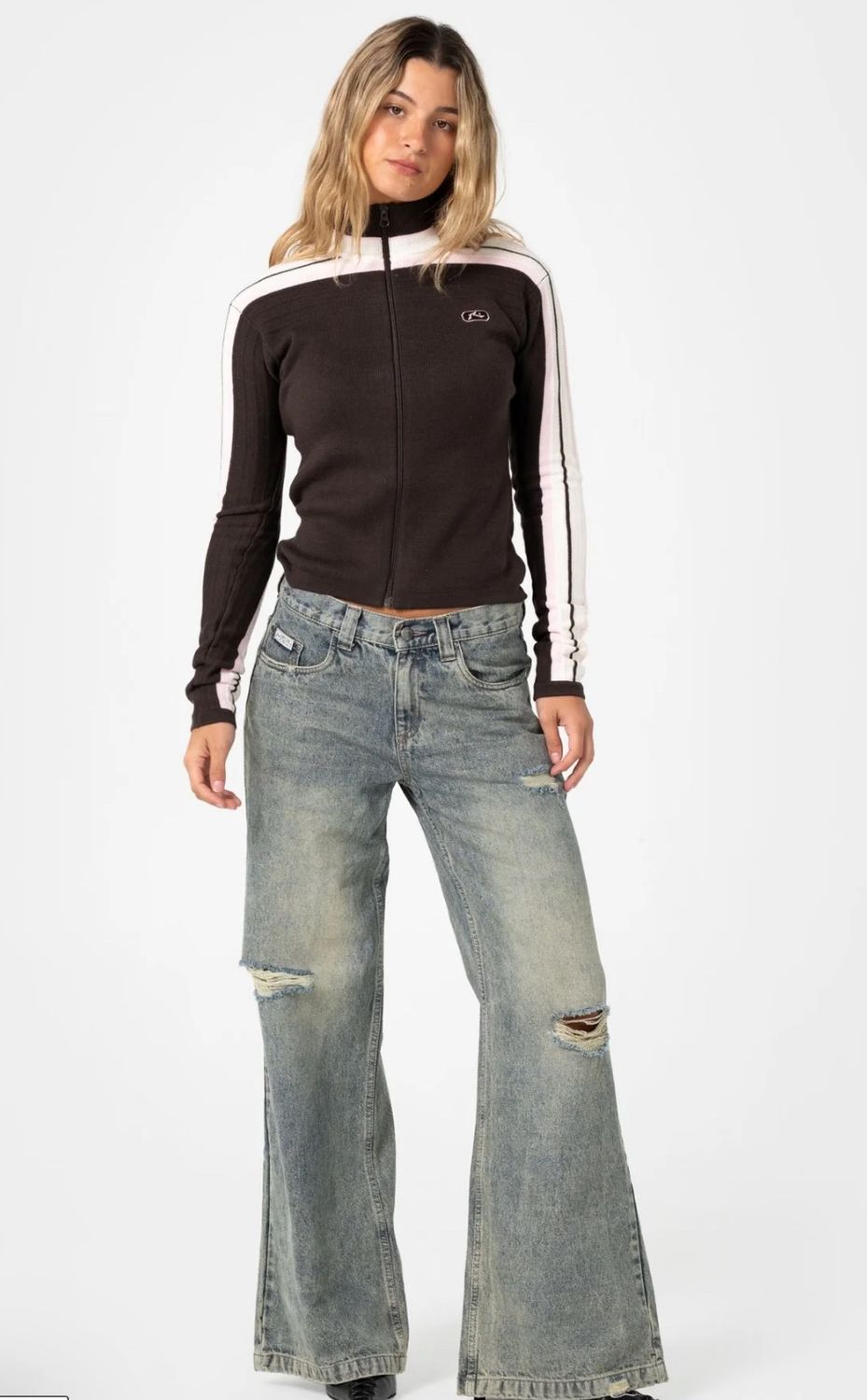 RUSTY | DADDY GB ZIP THROUGH KNIT