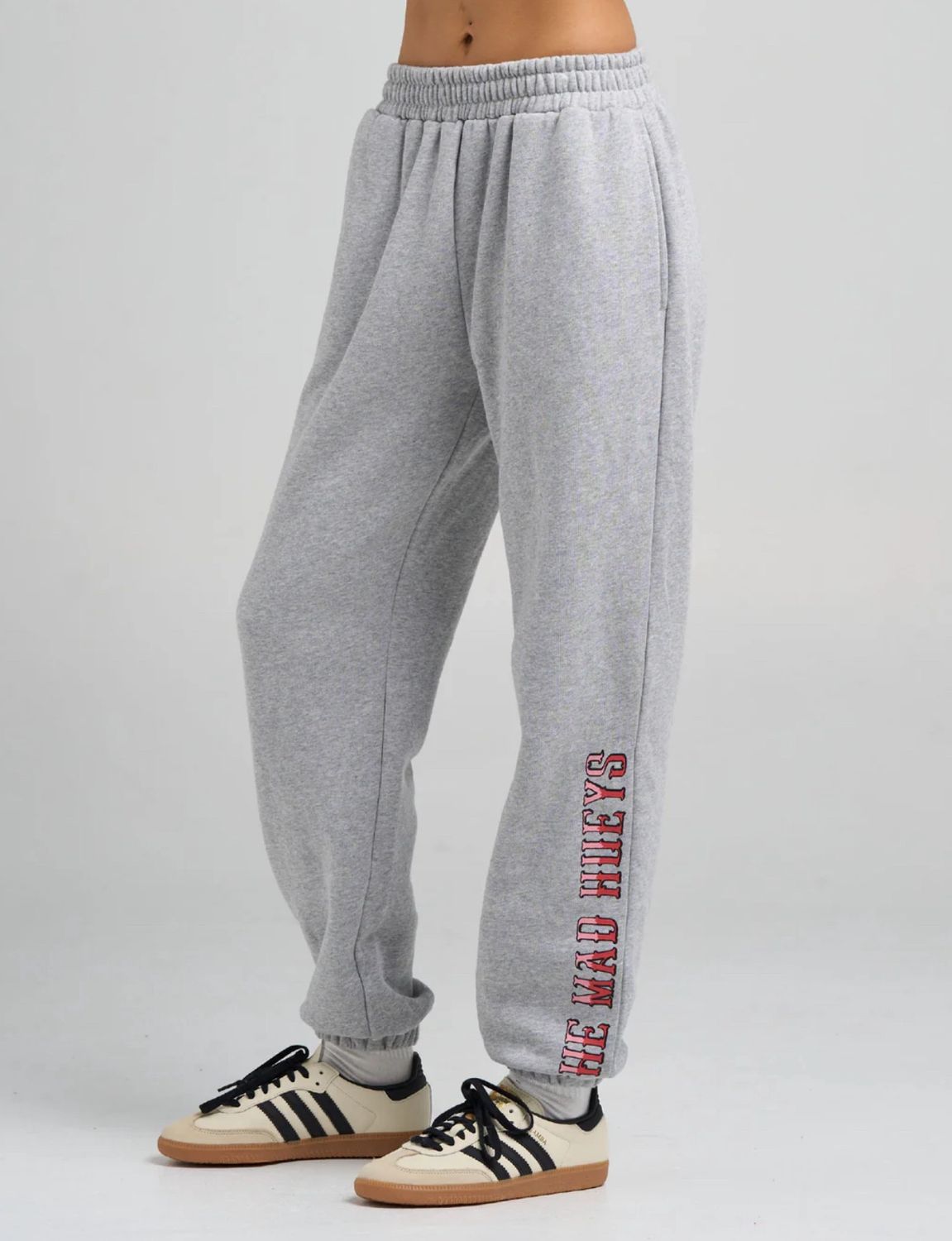THE MAD HUEY’S | MERMAID ANCHOR WOMENS TRACKPANT, Colour: GREY MARLE, Size: S