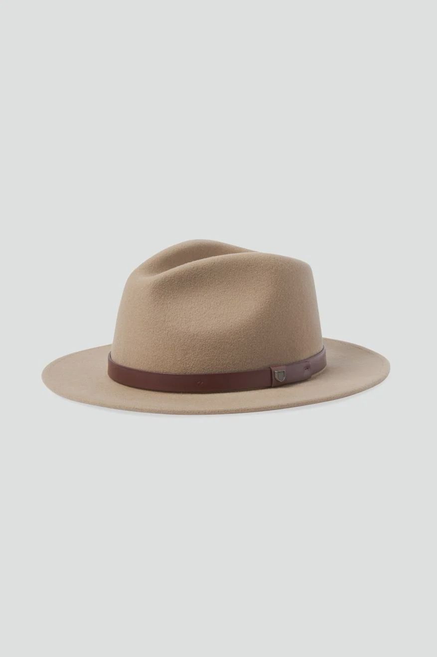 BRIXTON | MESSER FEDORA HAT, Colour: SAND, Size: S