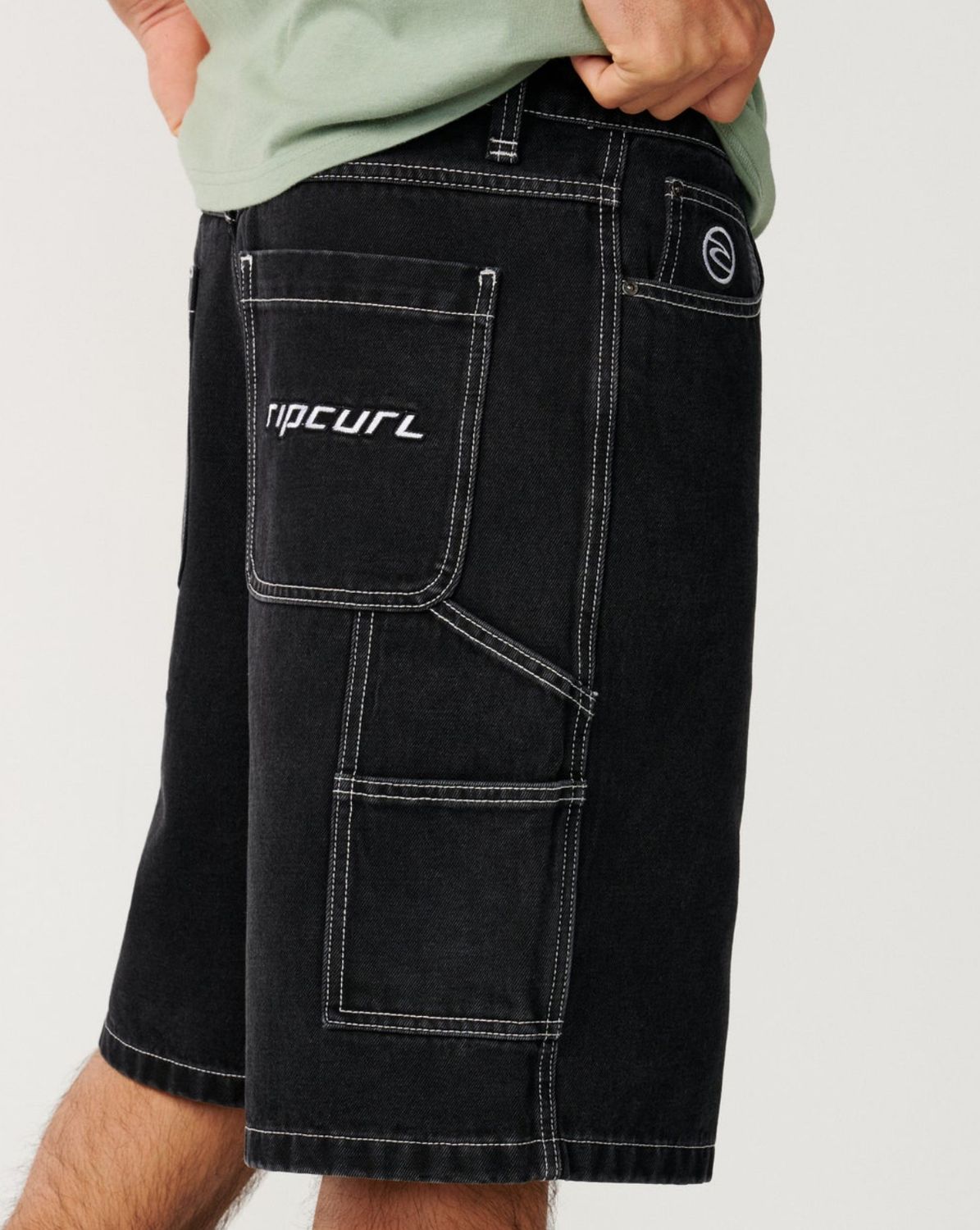 RIPCURL | NU DOSE DENIM WALKSHORT 22”, Colour: DARK ACID BLACK, Size: 28