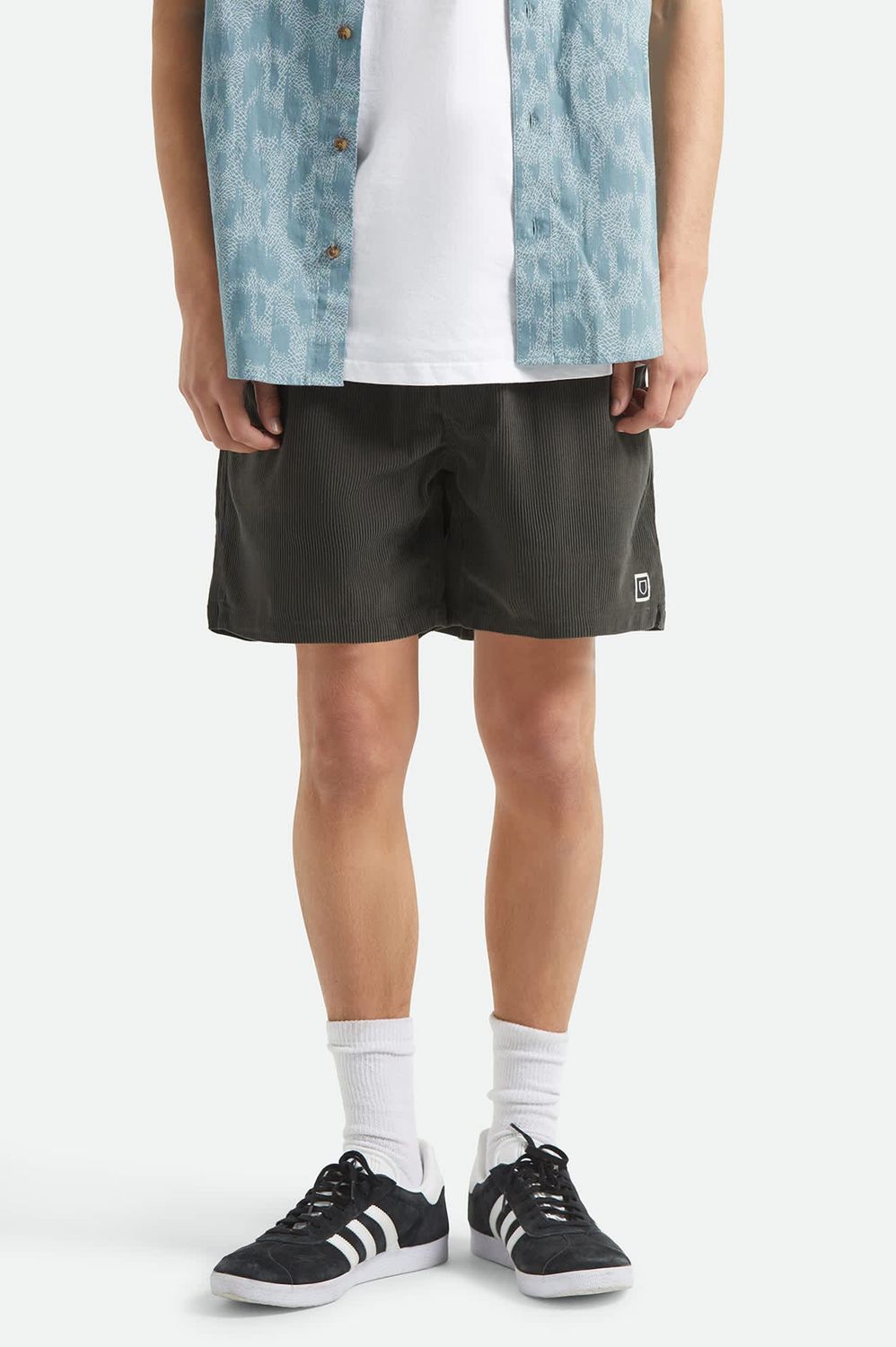 BRIXTON | MENS EVERYDAY CORDUROY SHORTS, Colour: VINTAGE BLACK, Size: S