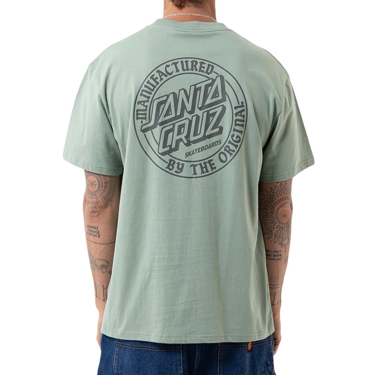 SANTA CRUZ | MENS MFG CLUB DOT MONO TEE, Colour: SAGE, Size: S